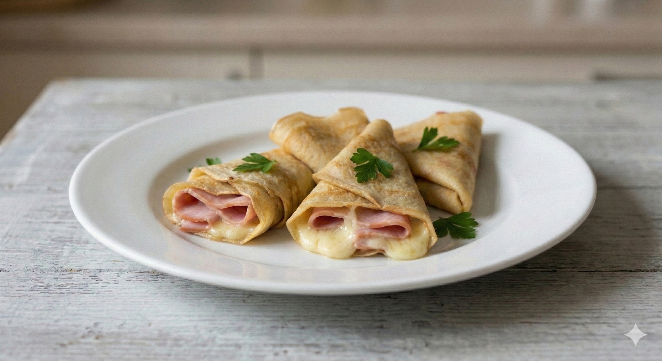Crêpe de jamón y queso