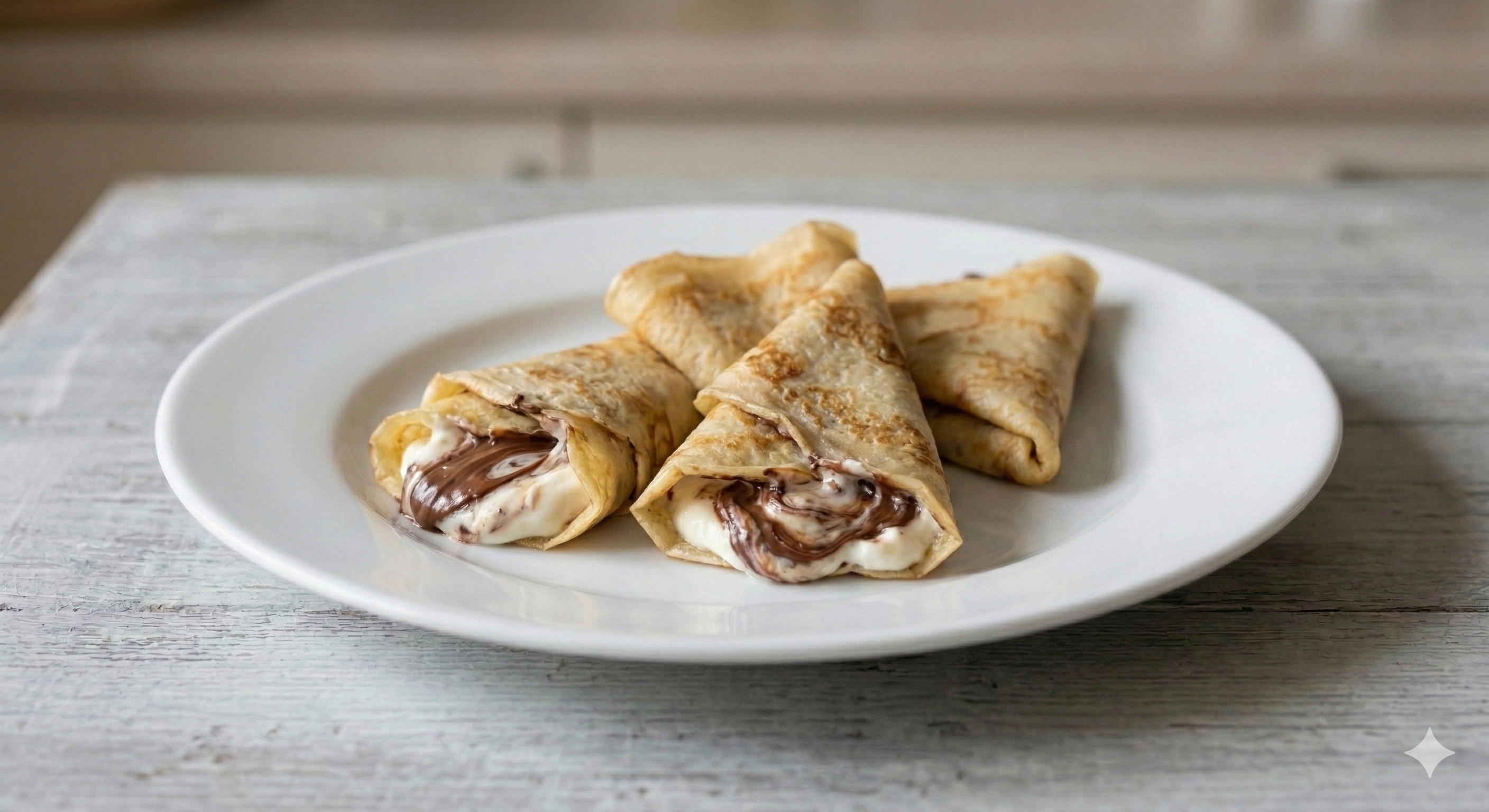 Crêpe de Nutella y queso crema